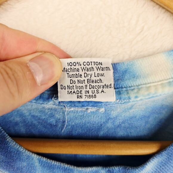 Vtg Wile E Coyote Its Cool Looney Tunes Shirt XXL Single Stitch USA 90s Tie Dye - Picture 9 of 12